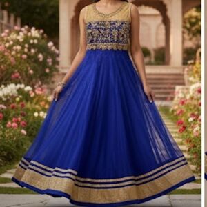 Royal Blue Indian Gown